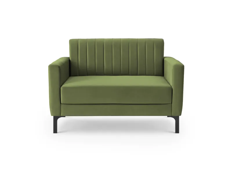 Tulip Upholstered 2 Seater Sofa in Olive Color